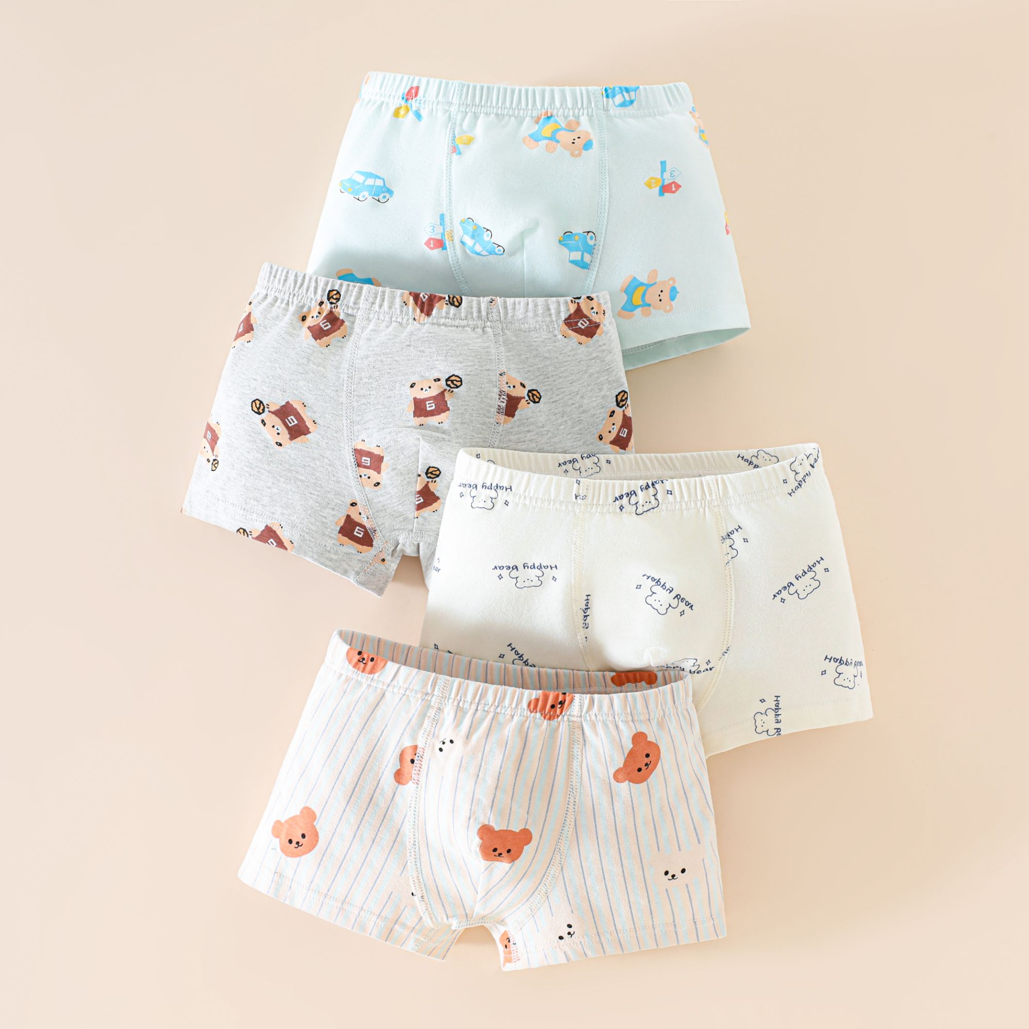 2025上新男童女童平角内裤7A抗菌A类薄款透气儿童内裤四角中大童