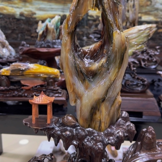 硅化玉摆件未镶嵌