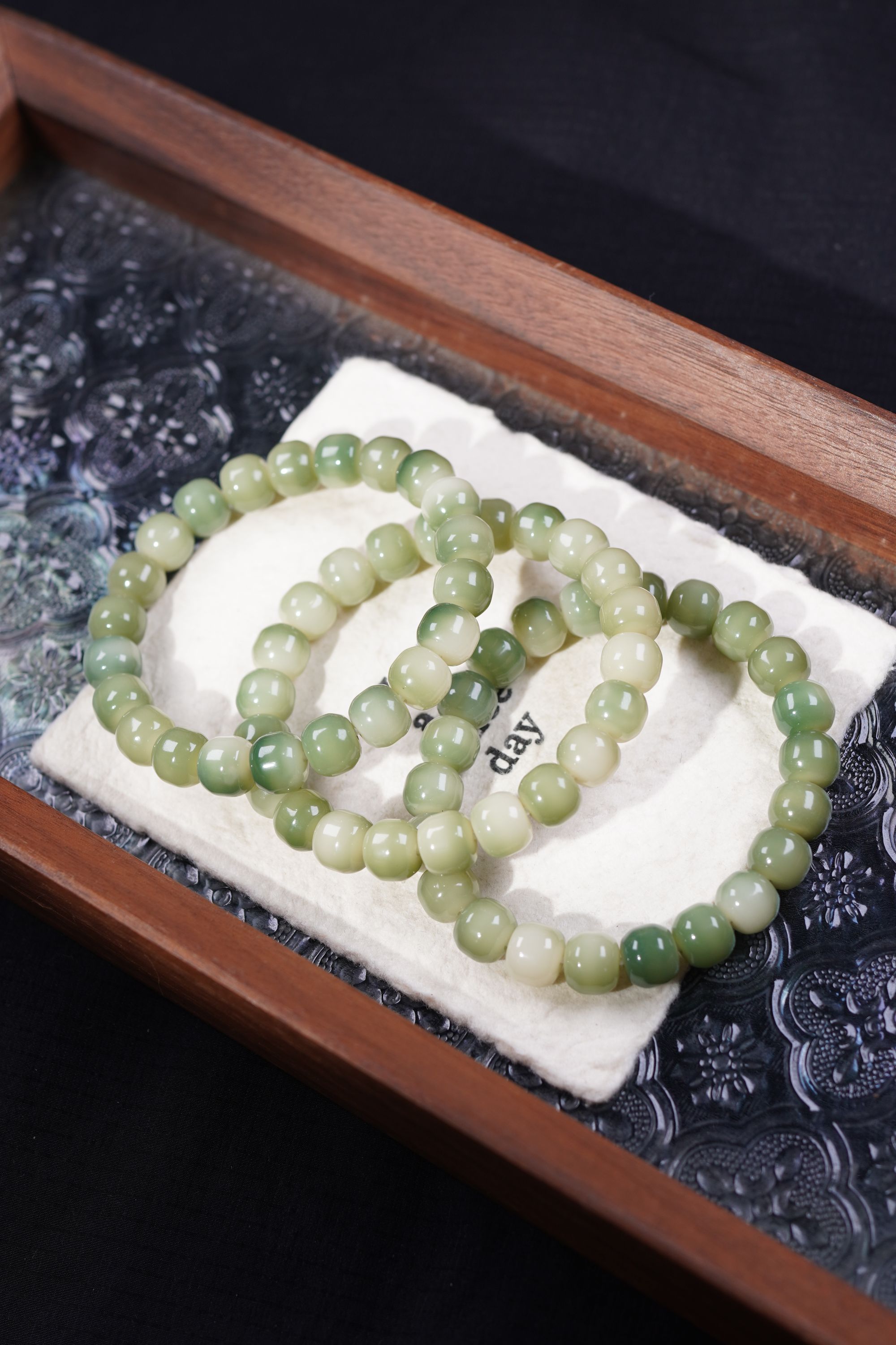 小青柑 天然菩提根9*10mm老型珠单圈手串 多样性发其一