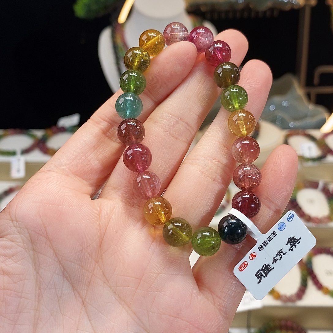 碧玺手链未镶嵌G2205单圈颜色微差