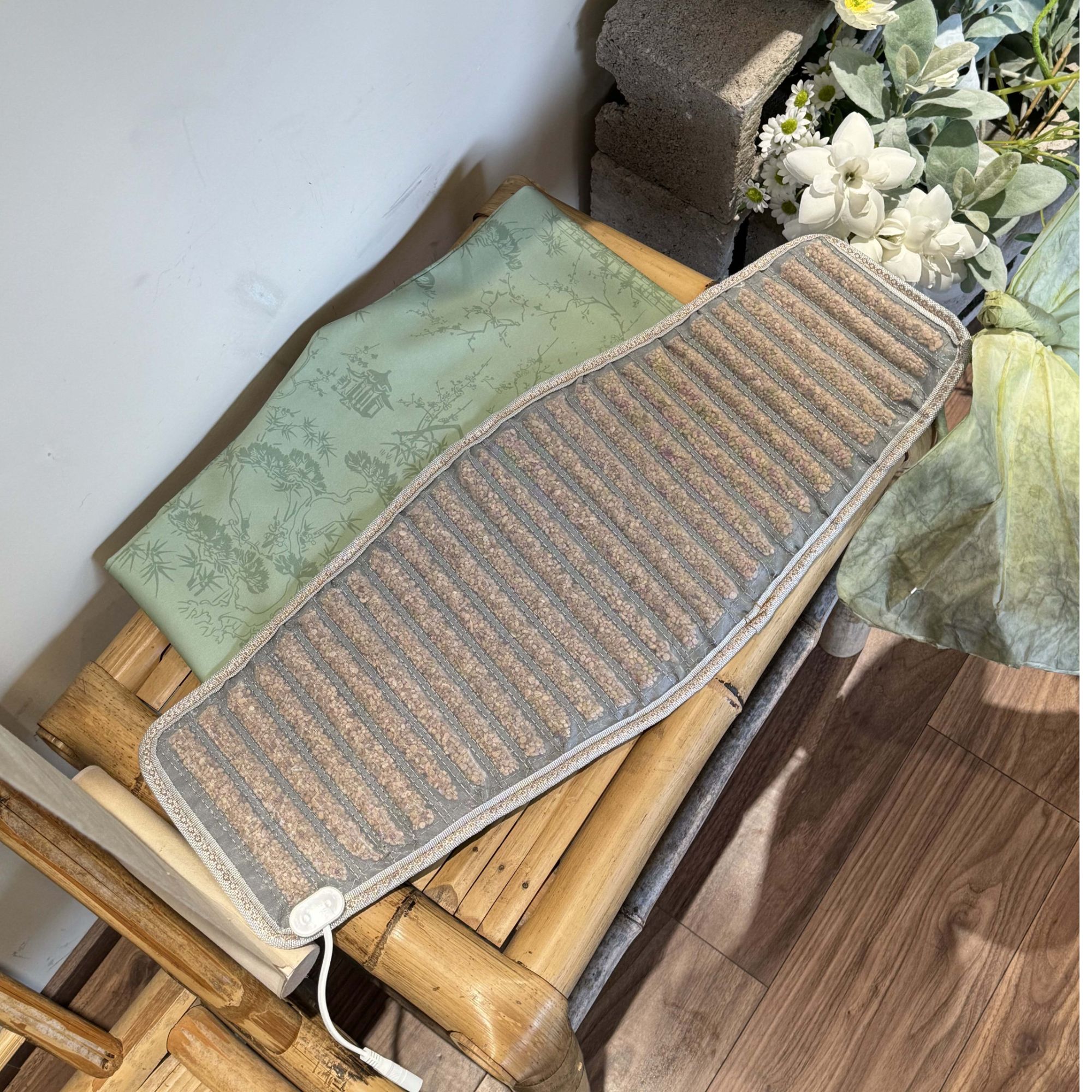 泗滨砭石 砭石颗粒腰带加热热敷腰带