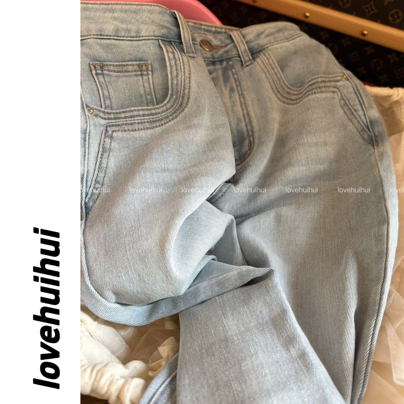 lovehuihui《长腿女神》显瘦舒适牛仔裤