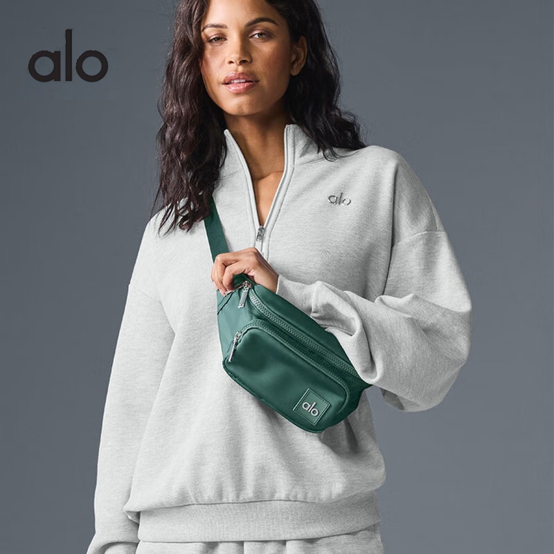 ALO YOGA【金智秀同款】半拉链卫衣女宽松立领显瘦外套运动瑜伽健身
