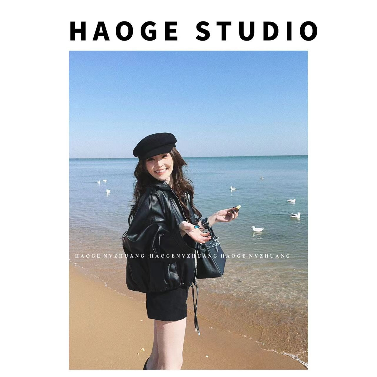 【婉儿】●时代新贵HGQ5PY4100A羽绒服皮衣预时尚洋气短款出街百搭