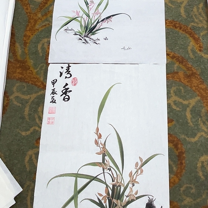 国画盐*孟凡萍小兰花