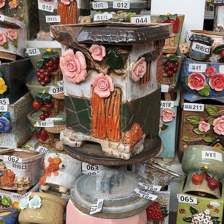 紫砂花盆粗陶材质多肉花盆