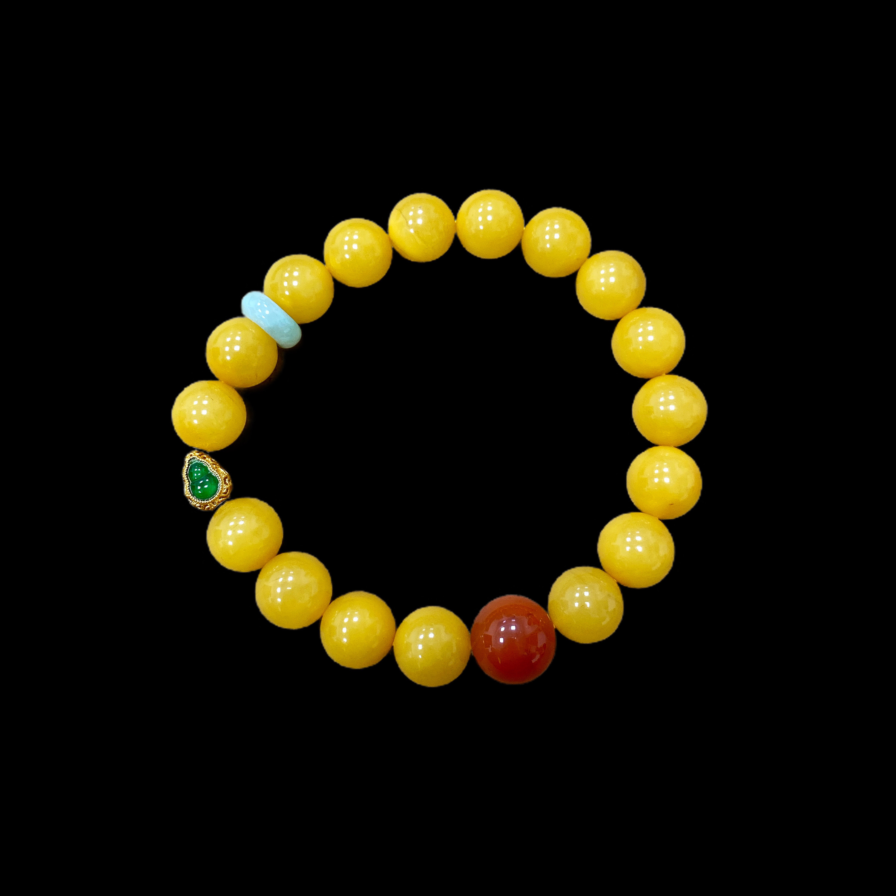 V3997蜜蜡手串孤品