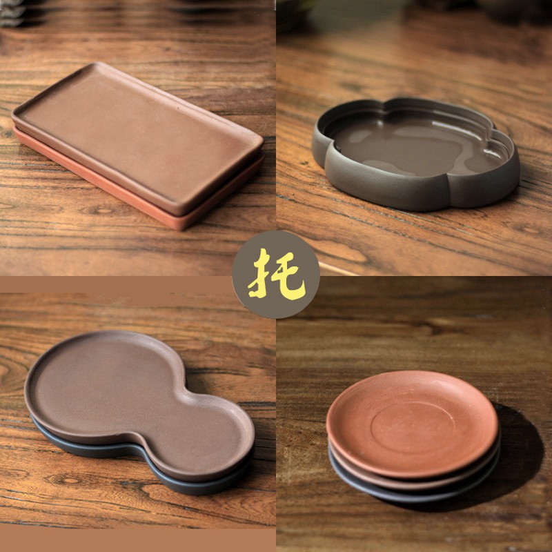 沐兰工坊花盆紫砂托盘多肉苔藓盆景微景观陶瓷古典中国风禅意花器