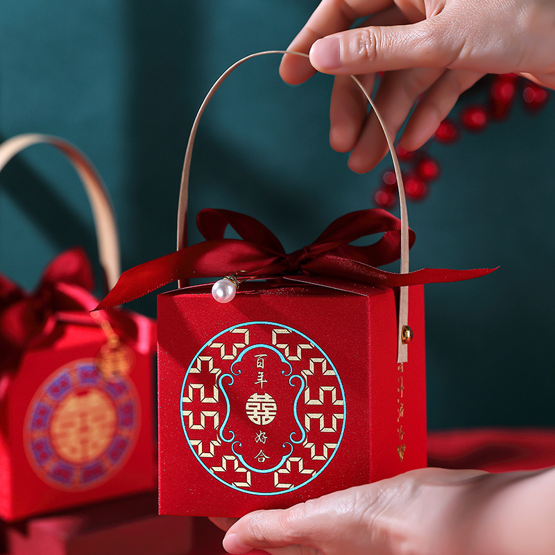 喜糖盒子新款婚礼糖果礼盒包装盒空盒纸盒婚结婚专用糖果袋子