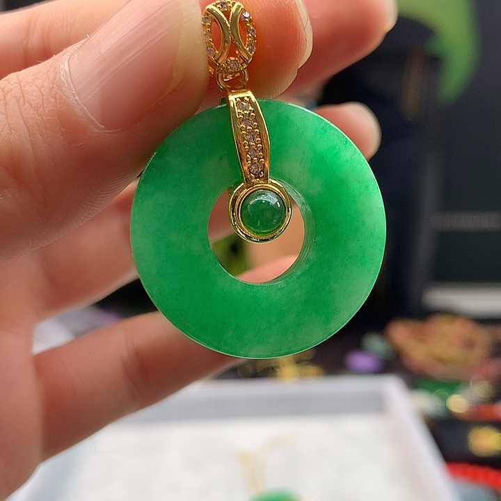 翡翠银S925镶嵌颈饰