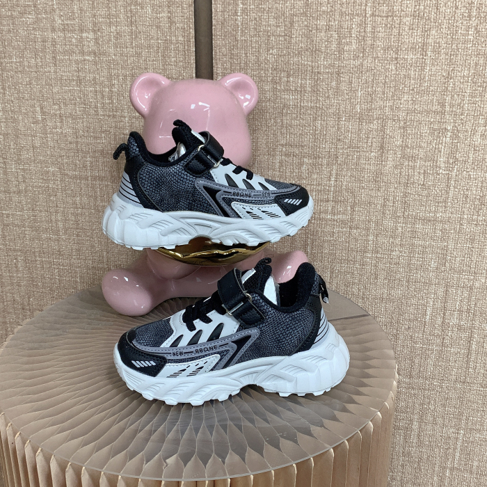 E418   宝宝黑色拼接加绒冬款小鞋子  二棉