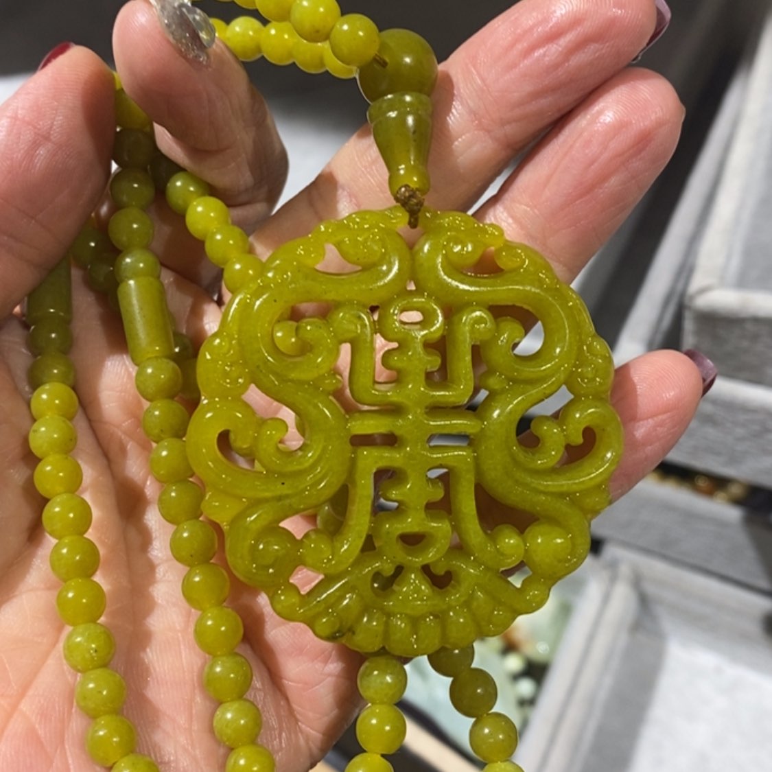 【闪购商品】岫玉毛衣链未镶嵌