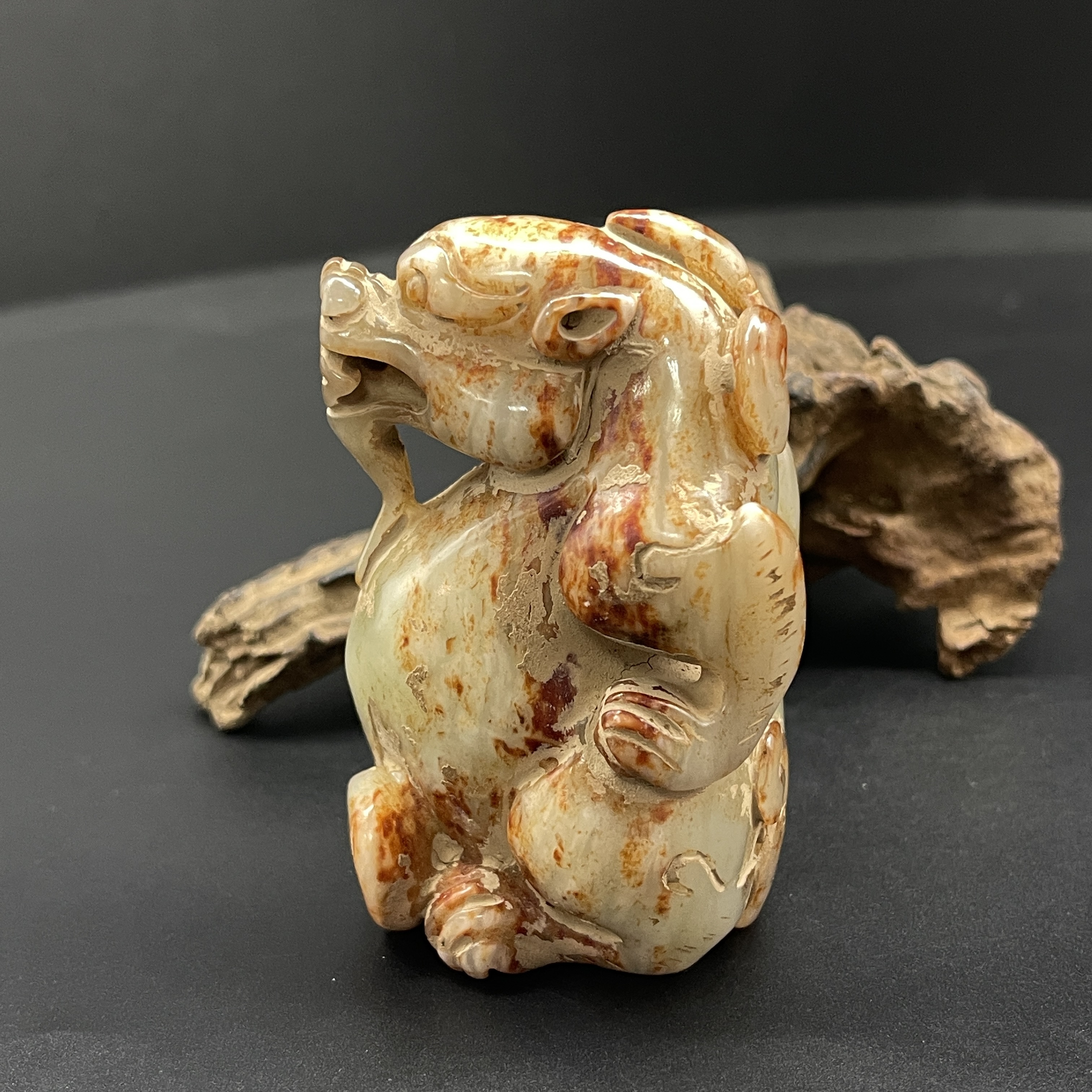 《明代》 和田玉瑞兽   山东文物商店泰运 ZZXCEH630234