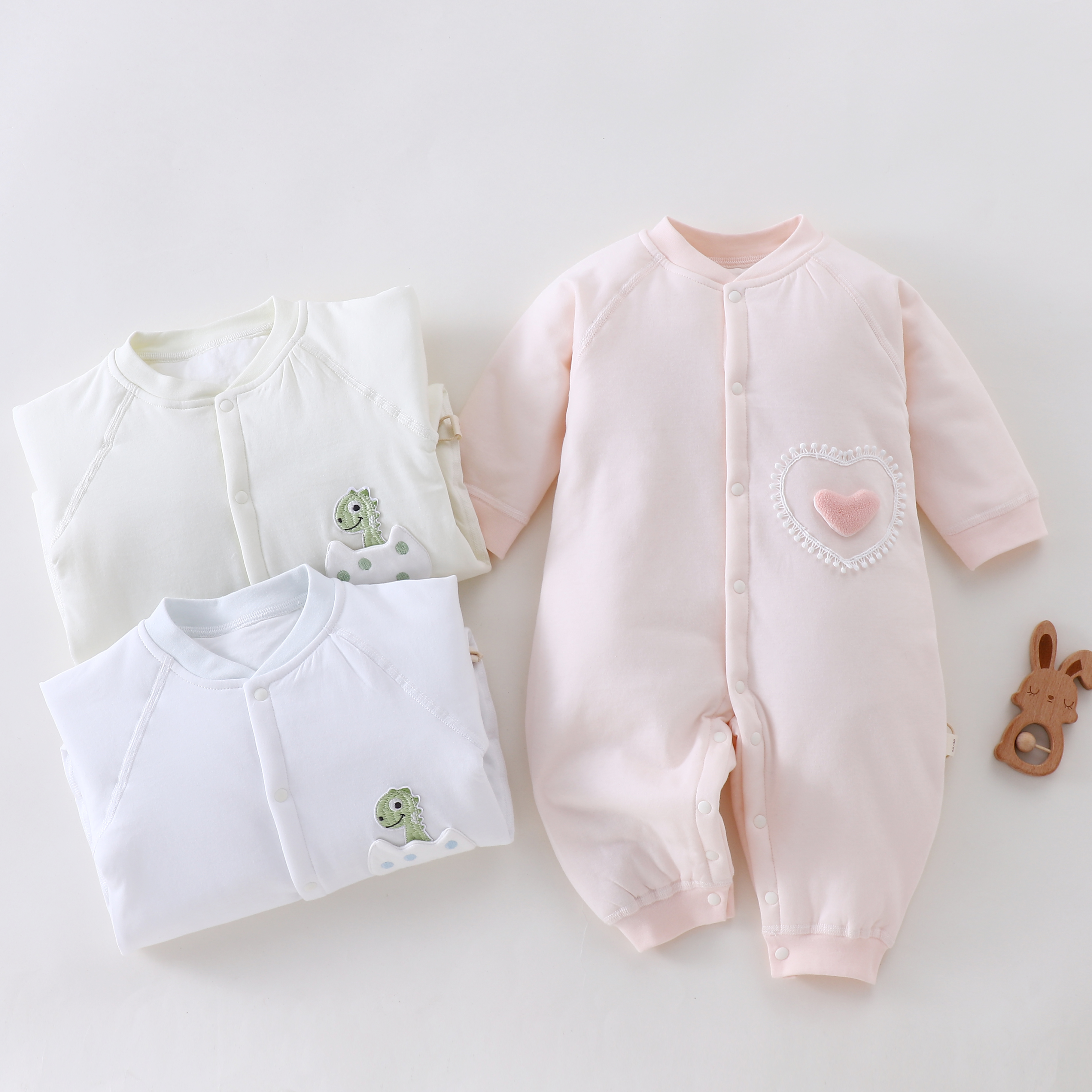 【40克薄棉连体】冬季婴幼儿连体薄棉袄夹棉三季可穿棉衣0-12个月