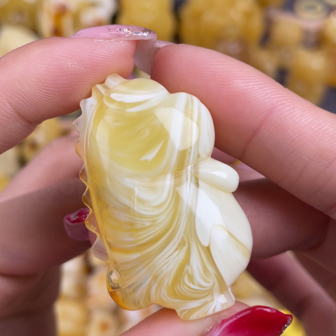 琥珀裸石未镶嵌蜜蜡