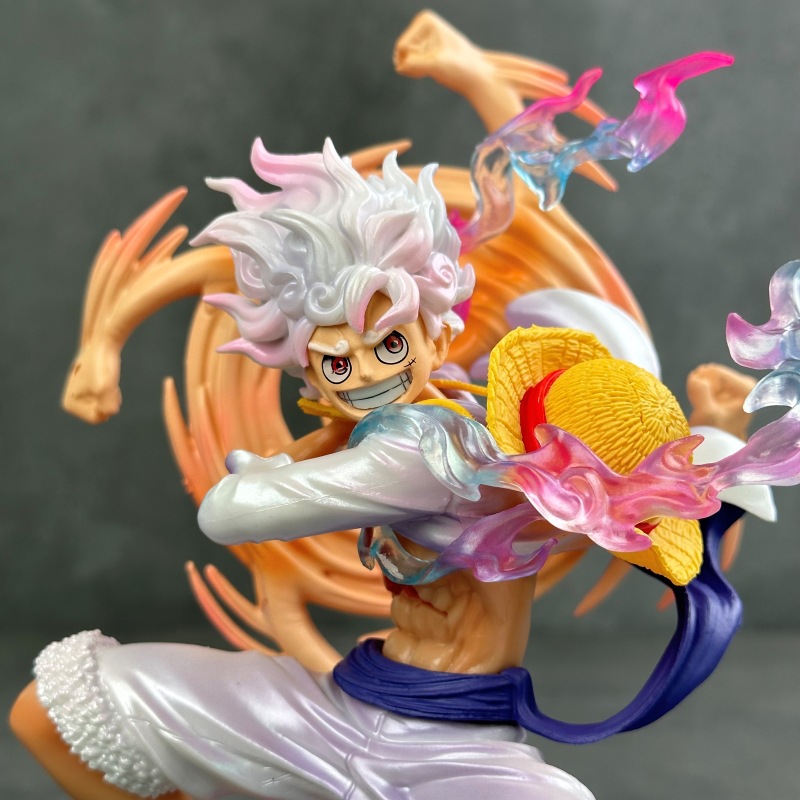 noc甩手抡拳尼卡路飞手办潮玩海贼王二次元动漫周边桌搭摆件模型