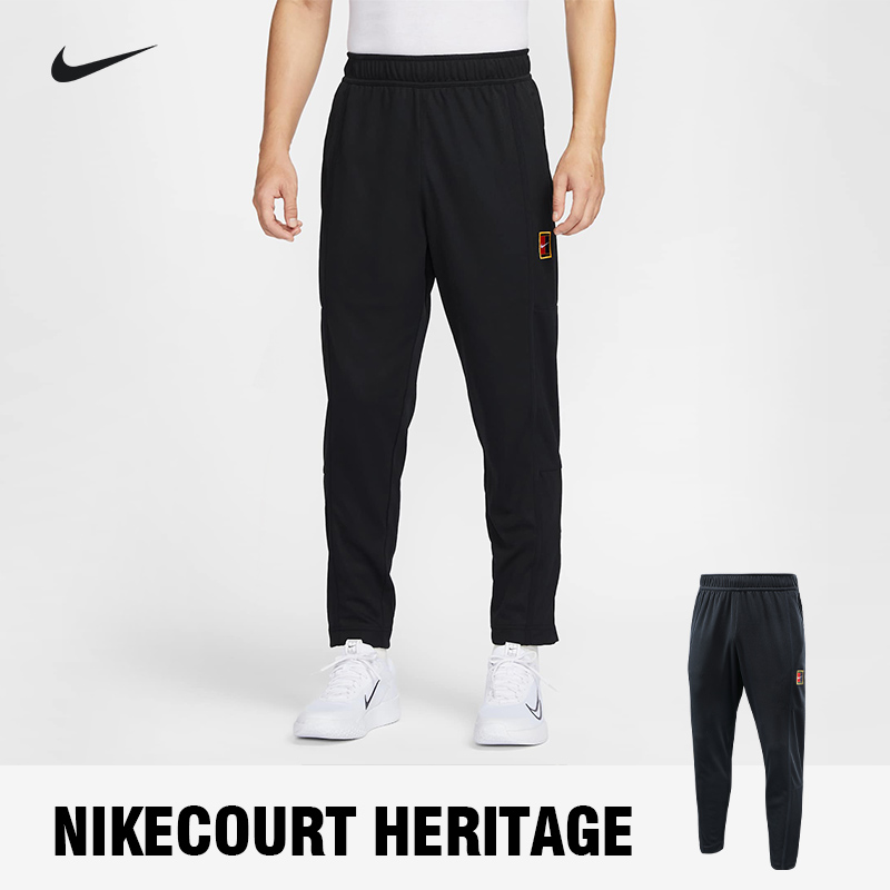 Nike耐克网球服男子25年澳网HERITAGE运动长裤针织卫裤舒适贴身裤