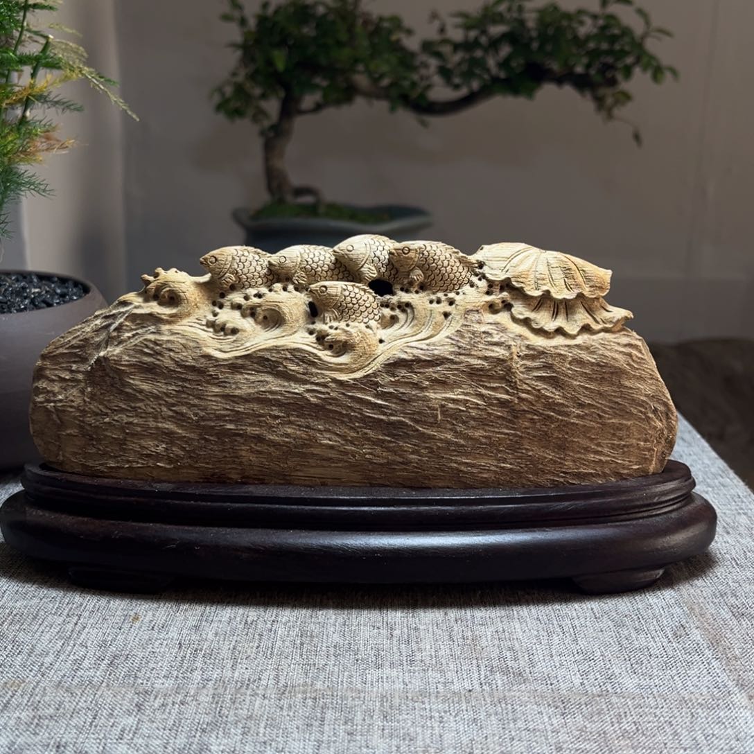 荔枝木释****木雕工艺品摆件