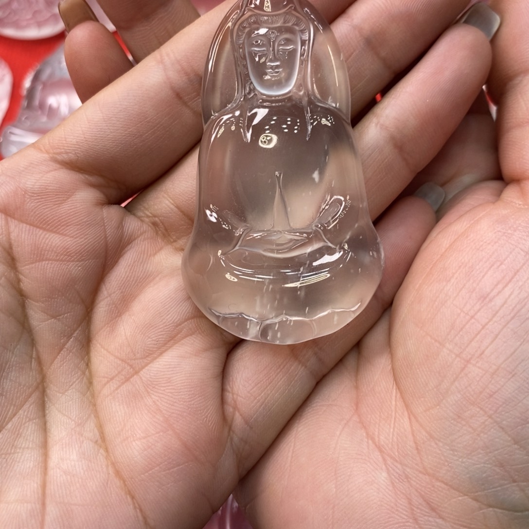 时***转石英质玉未镶嵌吊坠