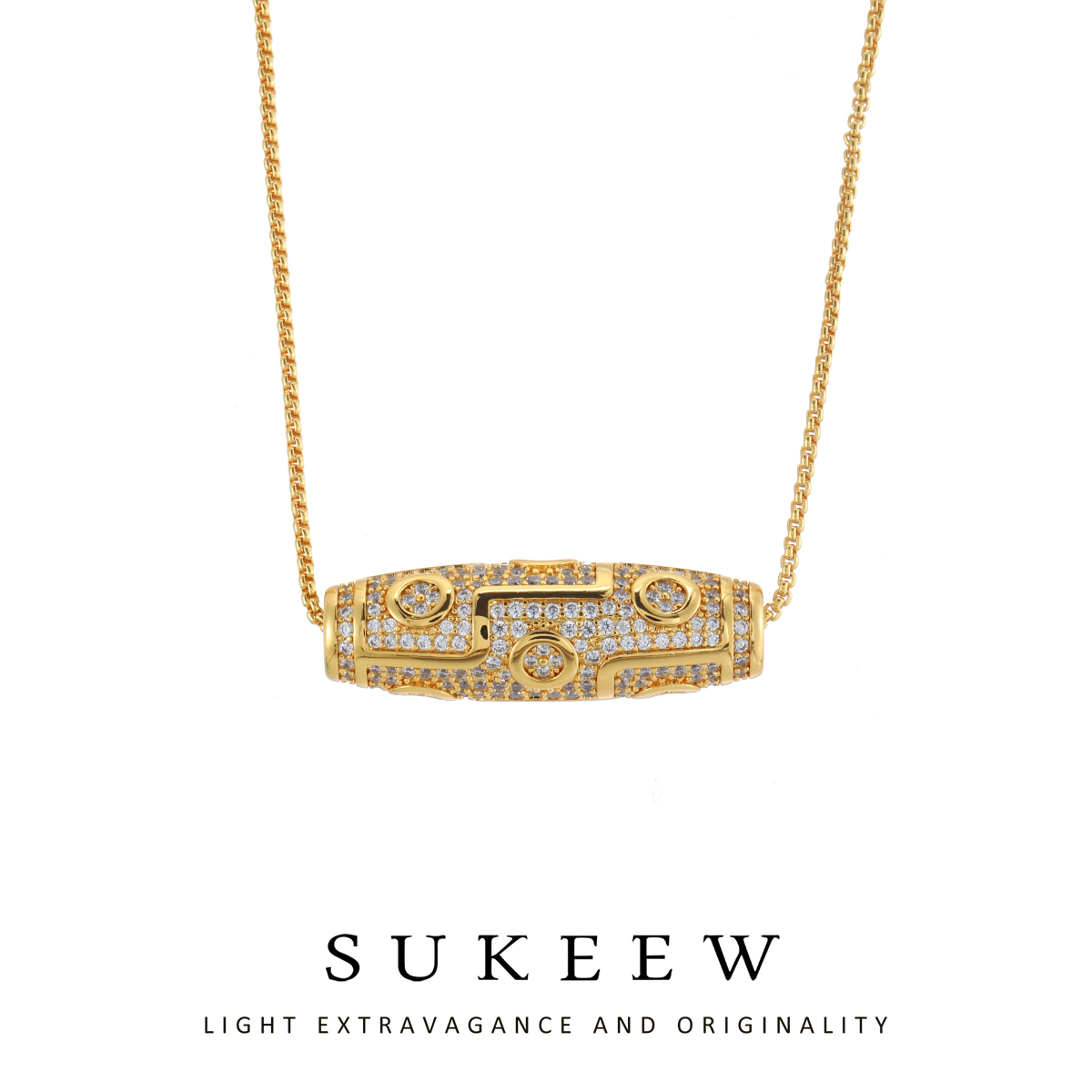 SUKEEW/酥可 镀k金【雪域璇光】藏式超闪精致项链262107