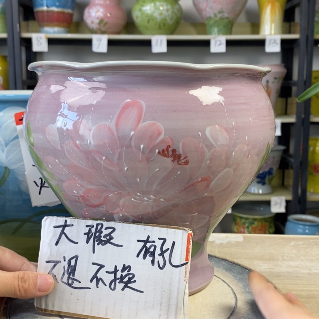 景德镇手工手绘陶瓷花盆