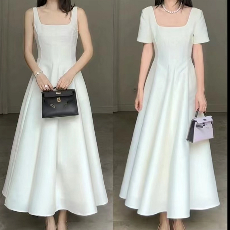 【粉丝专属福利】25新款白月光大码赫本风大裙摆小礼服风格连衣裙