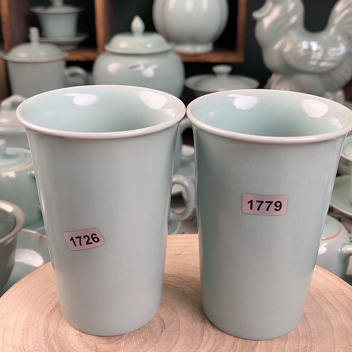 杯驰****义17261779两只原产地青鸾汝瓷