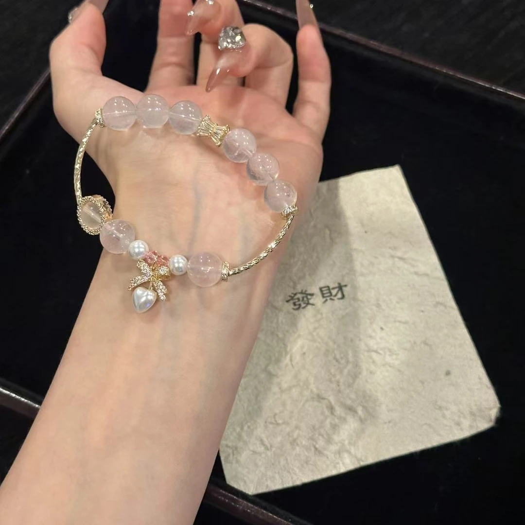D66 「公主的小妹」10mm粉晶设计款手串 颜色微差
