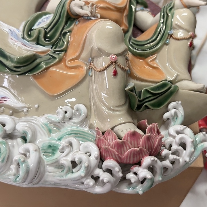 水***斋有机玻璃陶瓷摆件