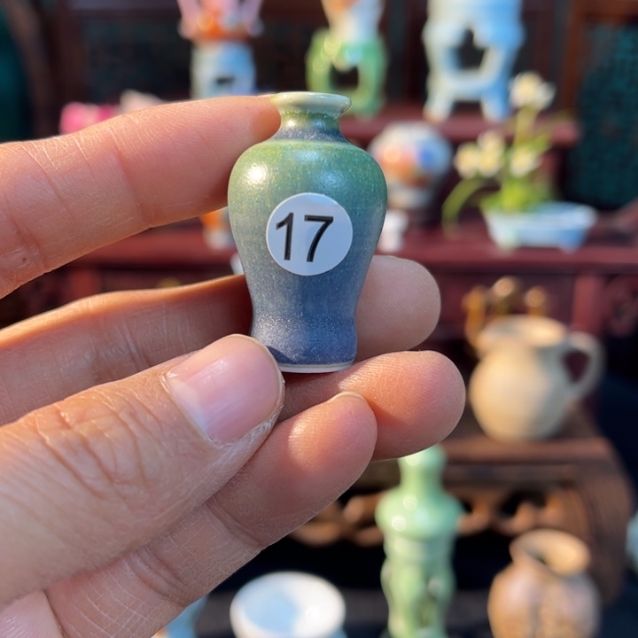 摆件微陶老王迷你花瓶
