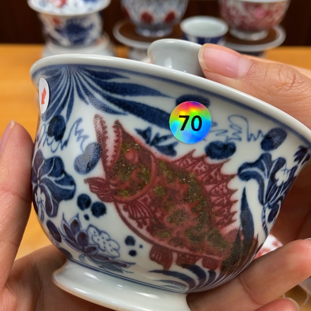 手绘现代茶具非古董