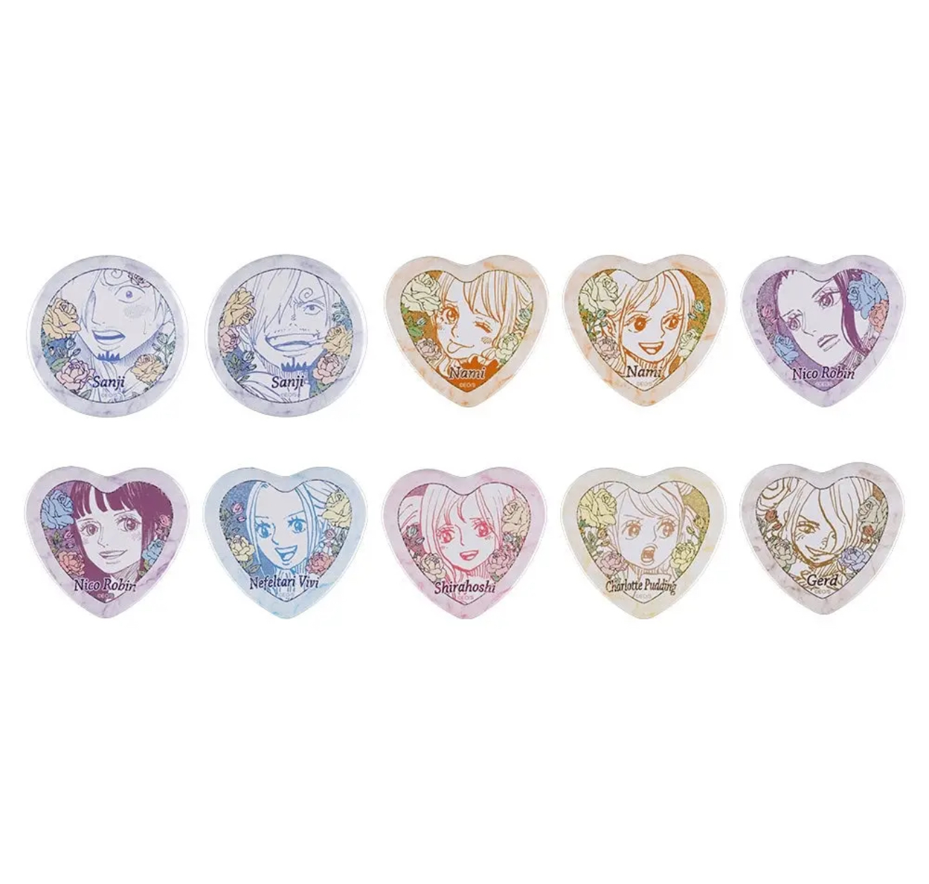 （日谷现货）海贼王心型吧唧徽章相卡特点包