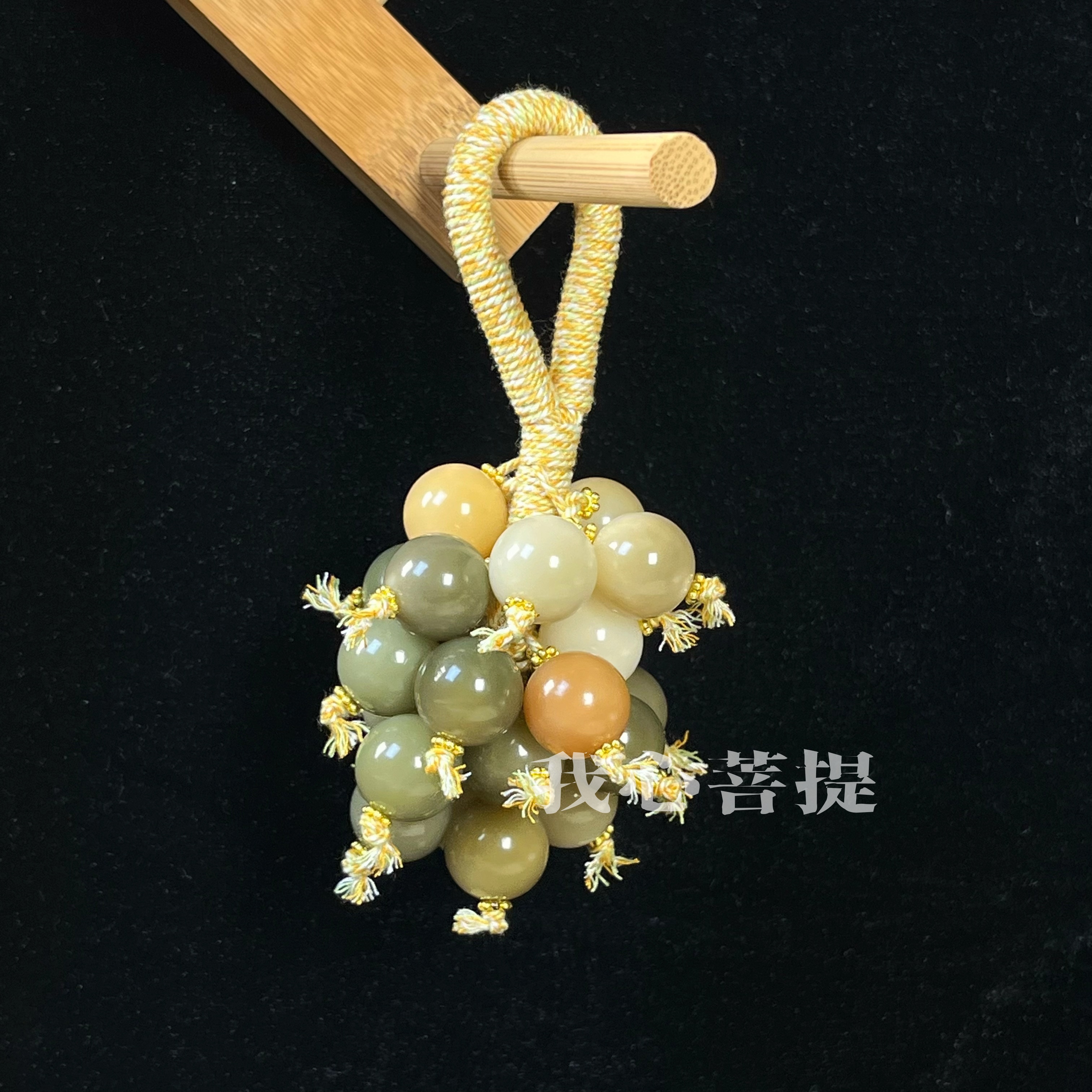 【网红小葡萄】原生态菩提根人工手工精穿小葡萄手把件15mm