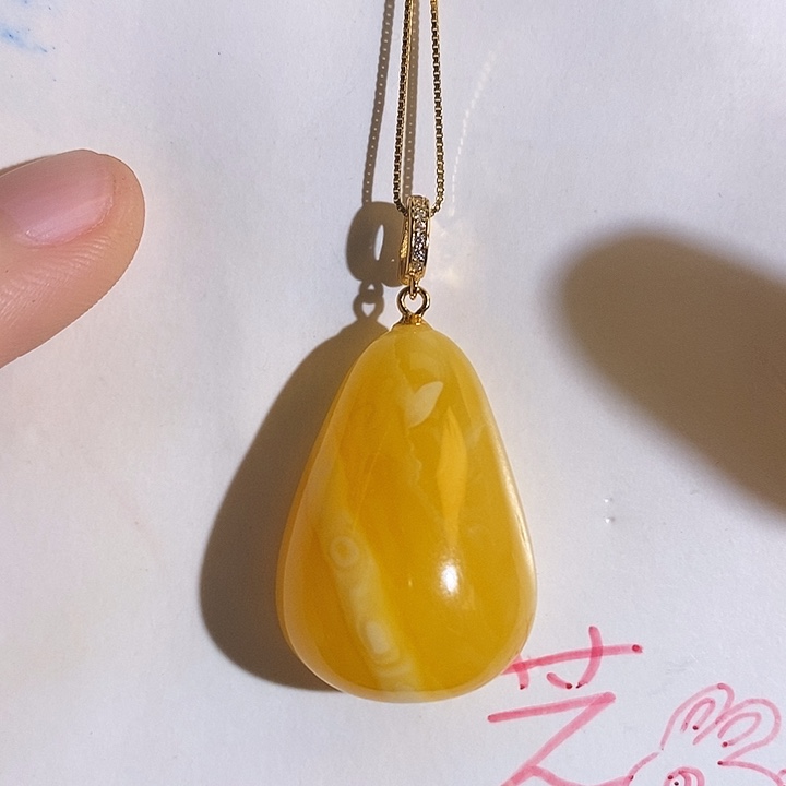 定制琥珀银S925镶嵌琥珀