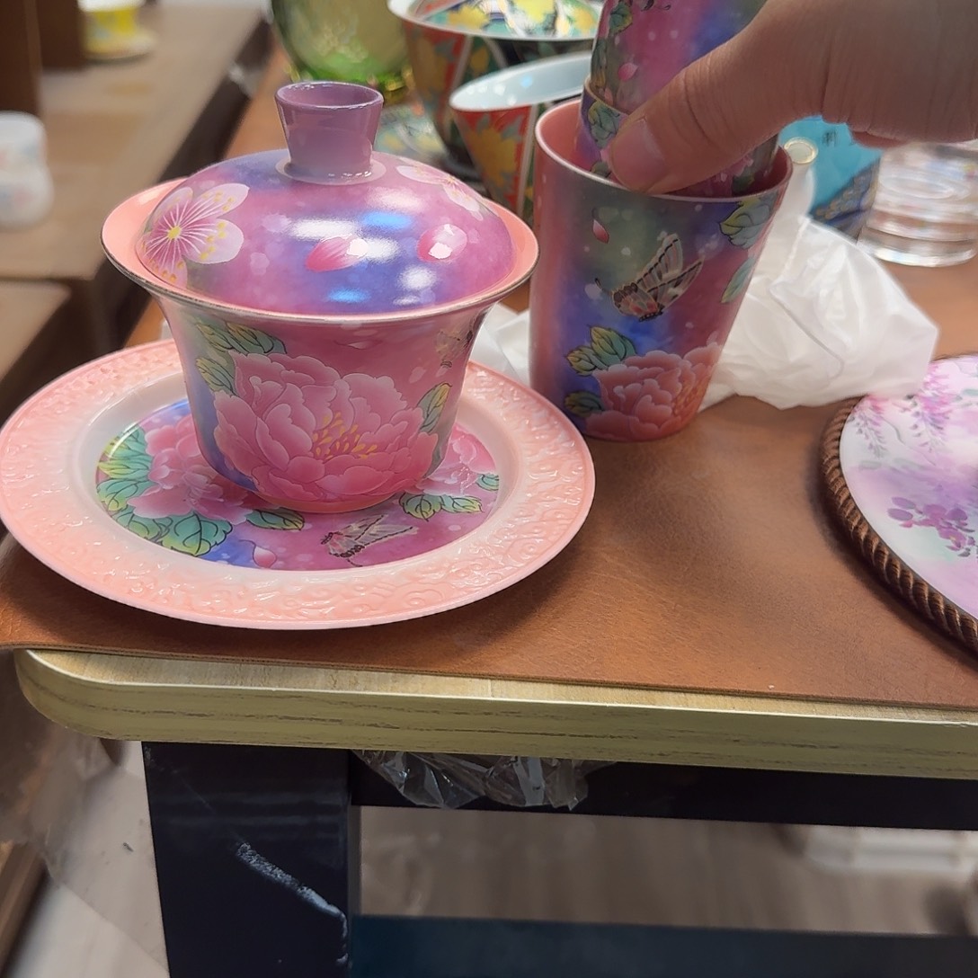 莹***莹粉紫三才➕主人杯➕2小杯