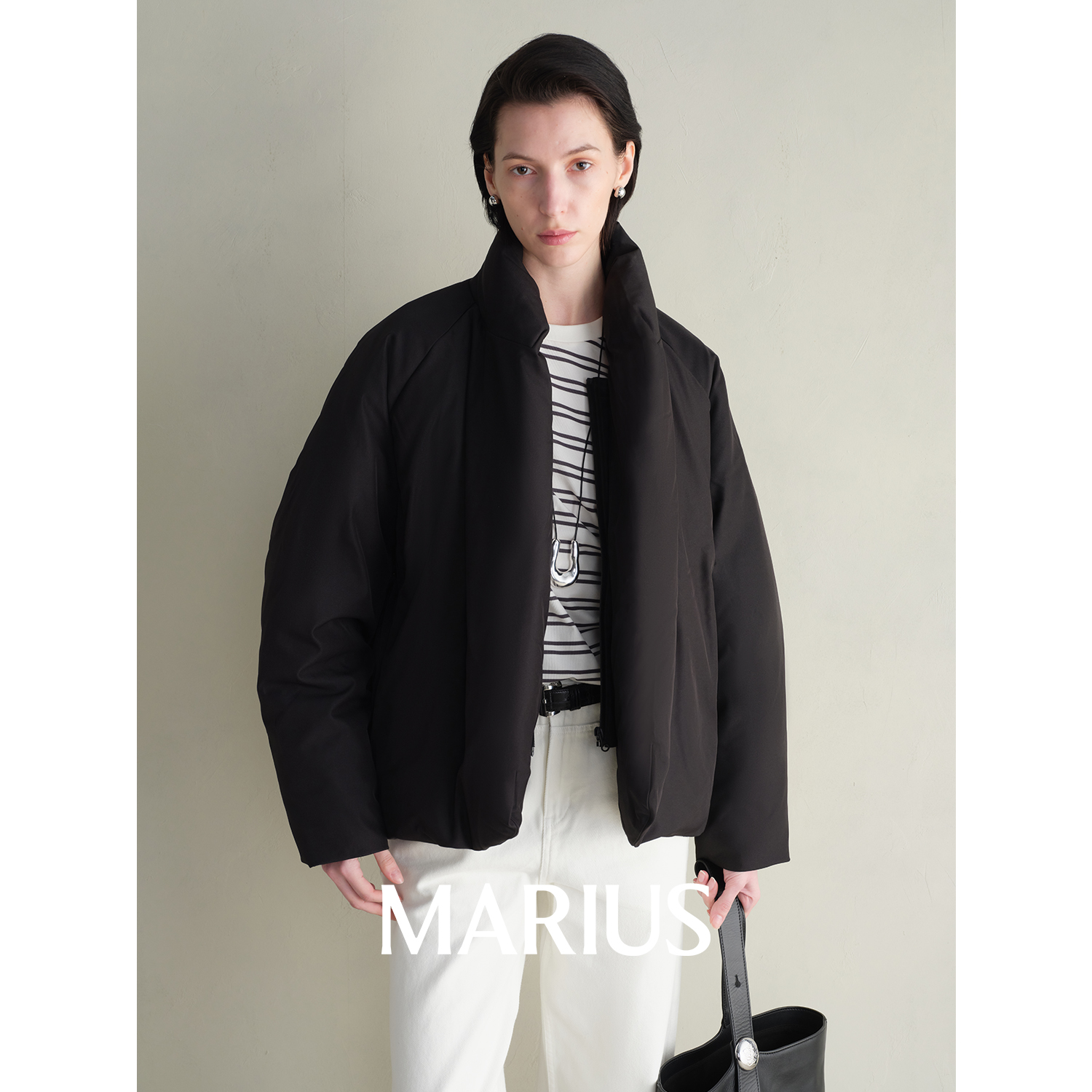 MARIUSMARIUS“热气球”轻量感高领  防钻绒户外短款羽绒服