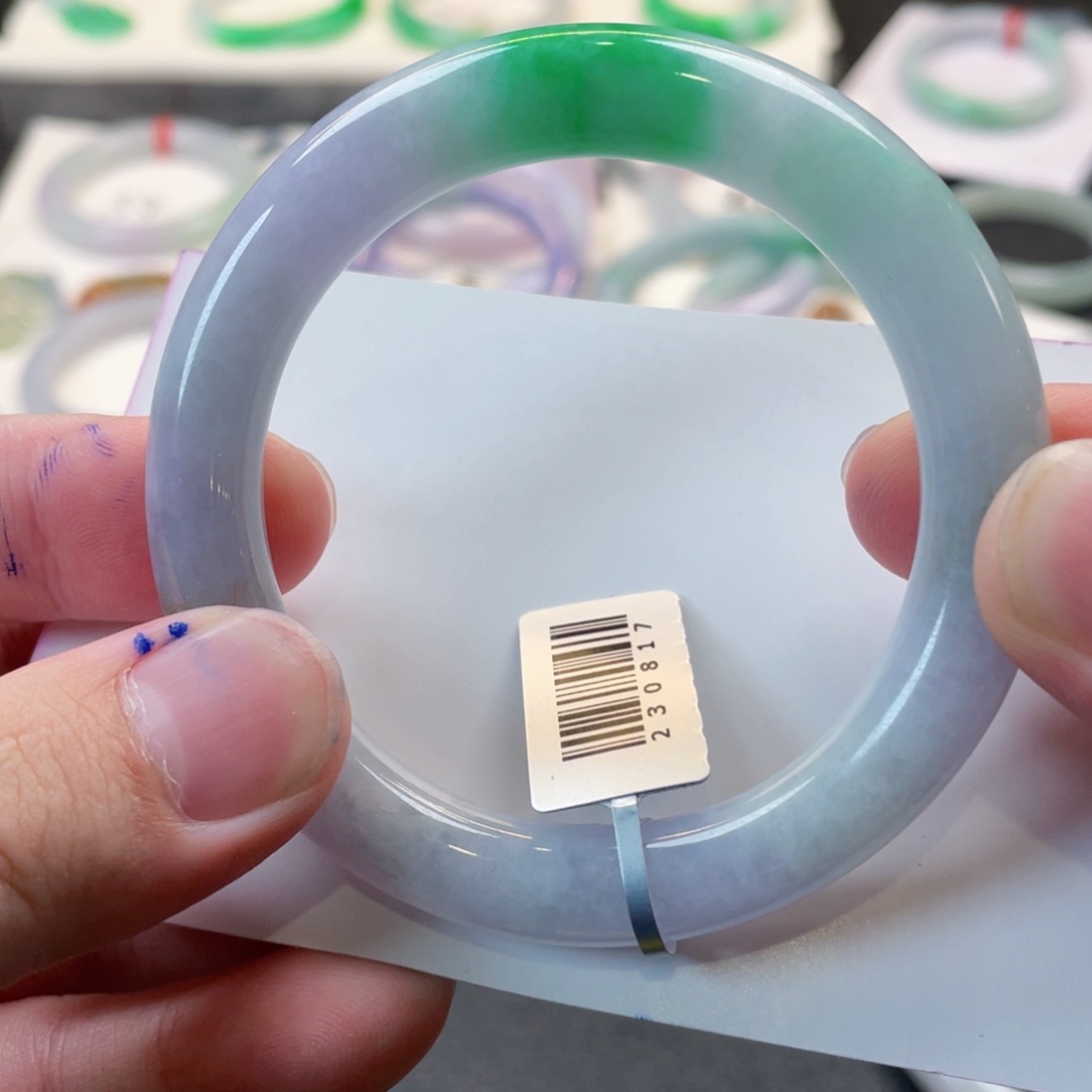 翡翠手镯未镶嵌55圆条