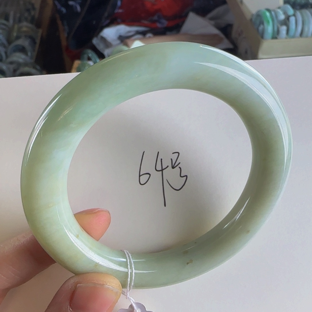 翡翠手镯未镶嵌老坑57圈哈密瓜