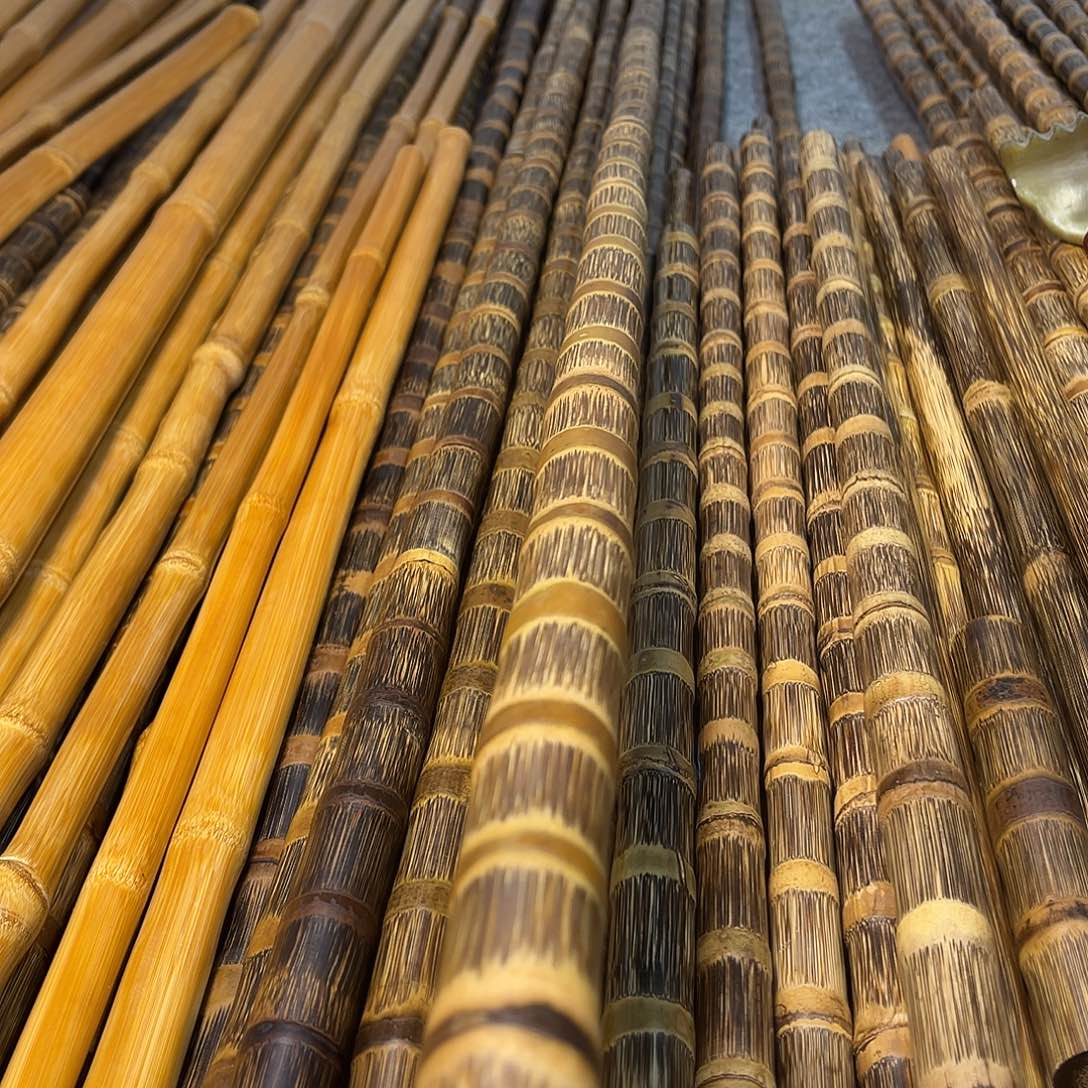 喷***厂竹精美金丝实心竹1.2米长，直径2.3cm