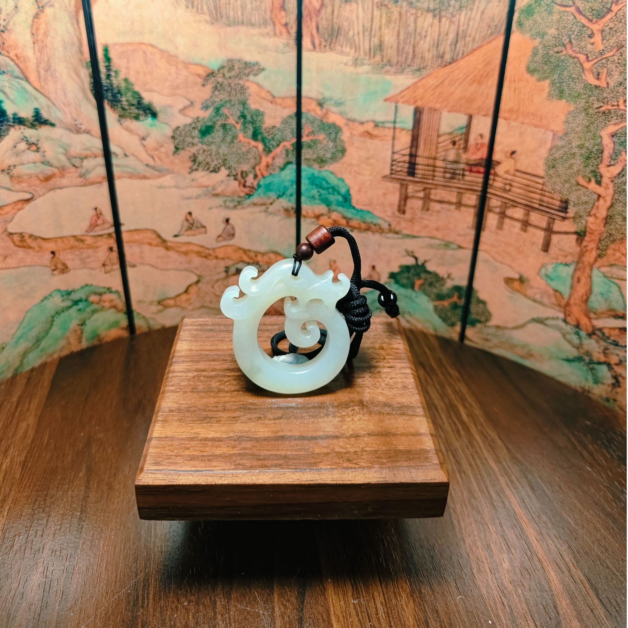 F和田玉仿古龙吊坠0237