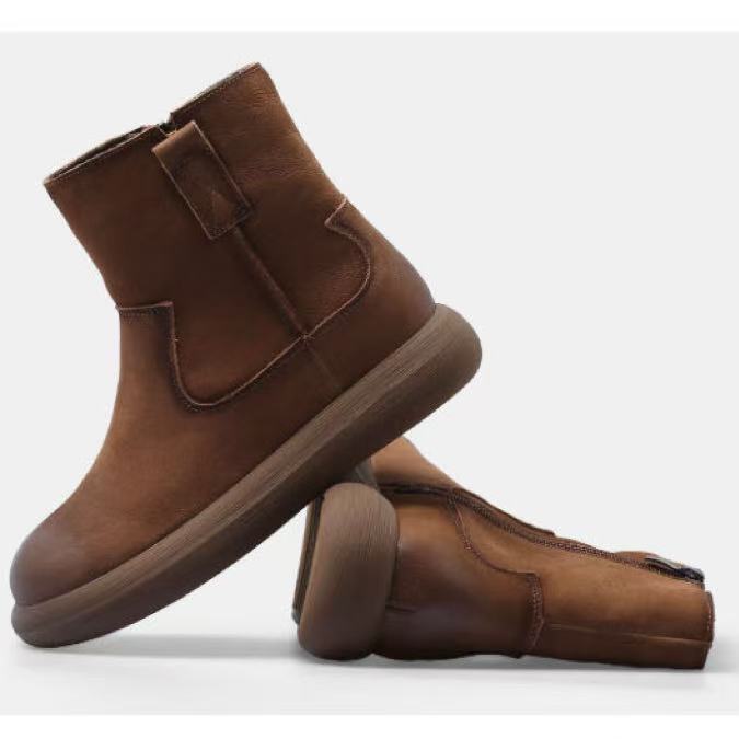 新款气质休闲简约平底时装靴X26706 