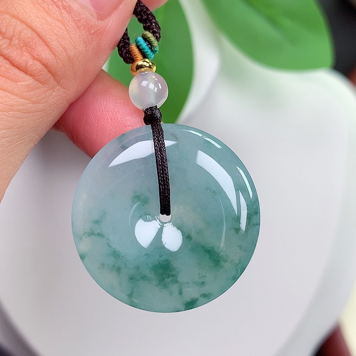 颈饰未镶嵌翡翠平安扣 28.5x5.4mm