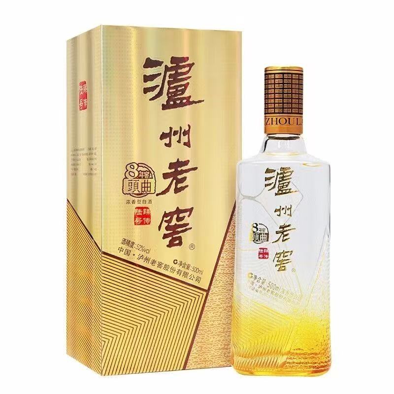 泸州老窖八年窖头曲臻传陆号500ml*1瓶浓香型白酒52度