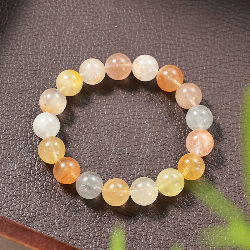 天然彩兔毛水晶手串