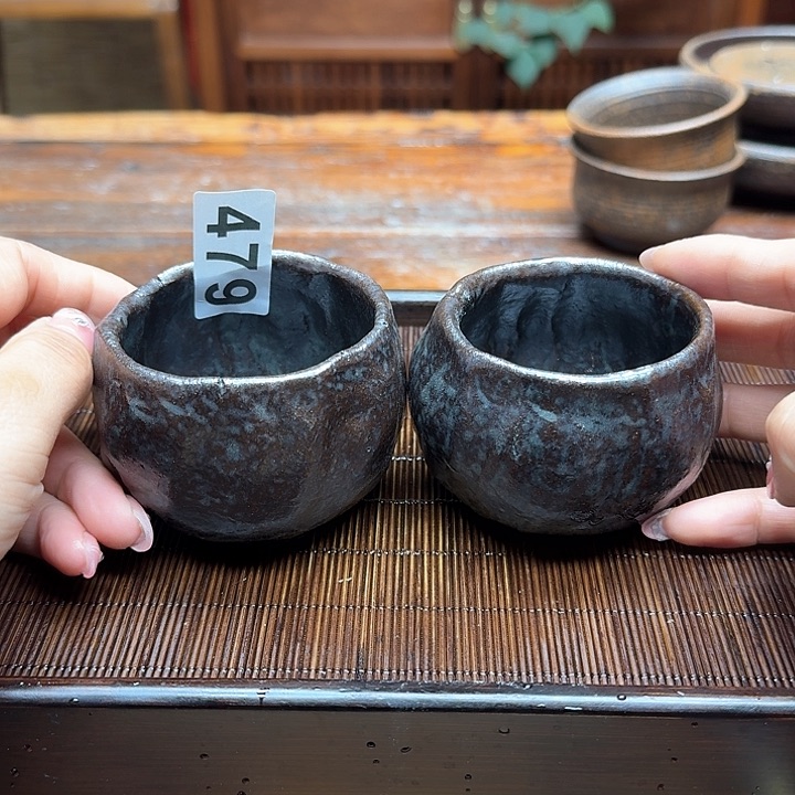 纯手工制作粗陶茶具