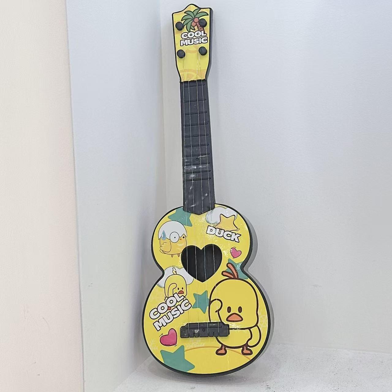 可弹奏小黄鸭涂鸦尤克里里玩具早教音乐真小吉他（随机发货）