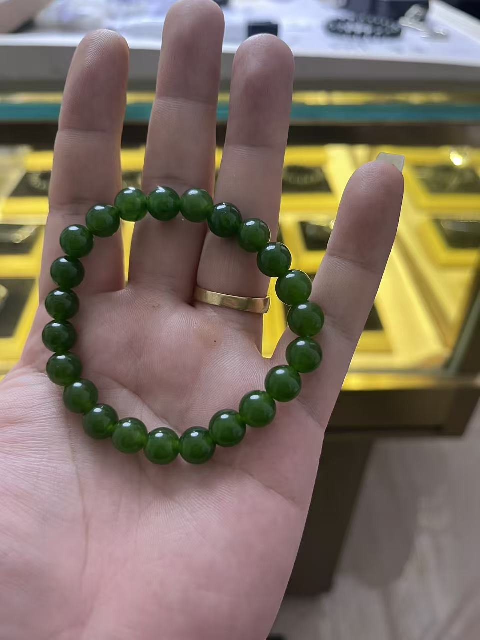 新疆和田玉手串卡10