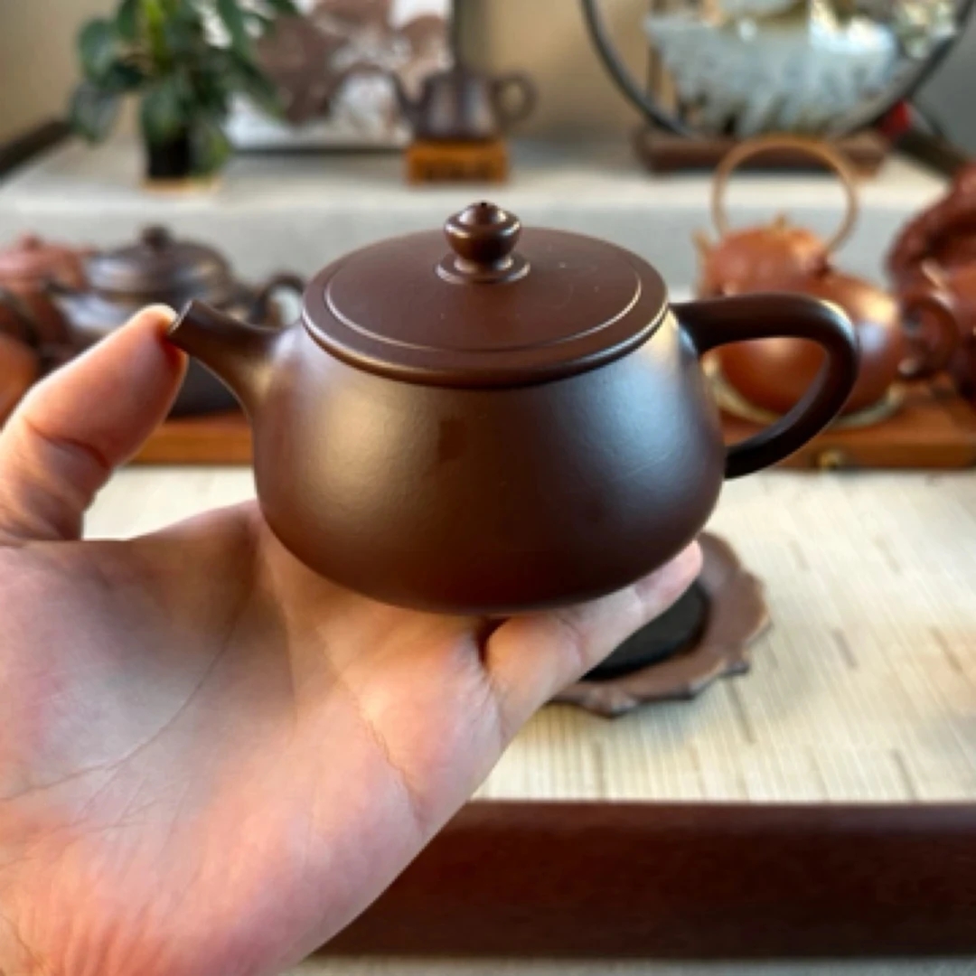 原矿紫砂元宝石瓢200cc泡茶壶