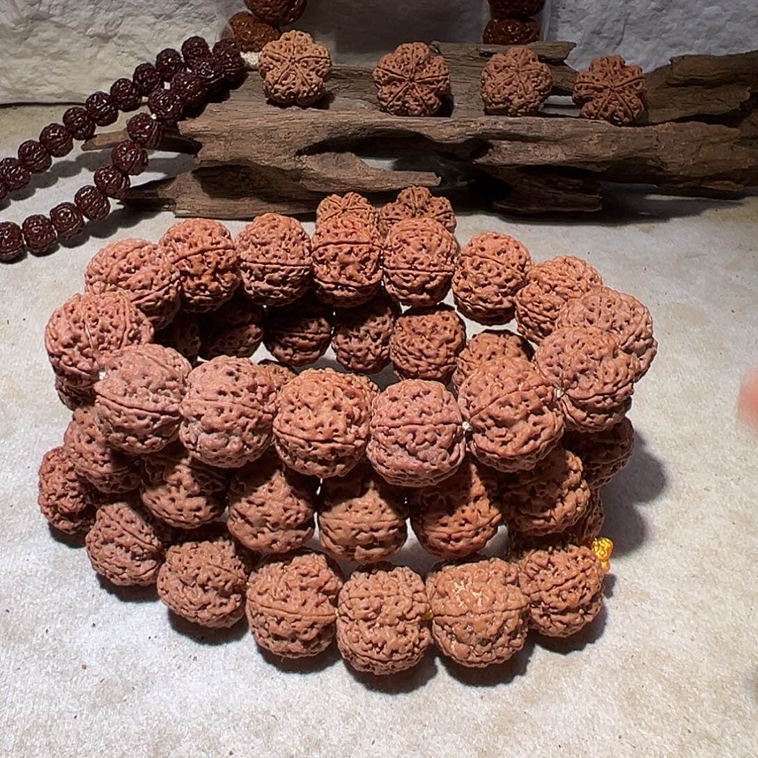 金刚菩提手串原生态21尺寸六瓣雪花福利