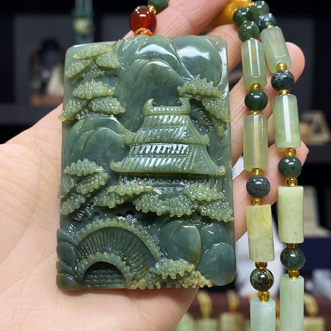 岫玉挂件吊坠未镶嵌